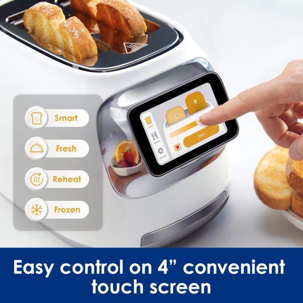 Tineco TOASTY ONE Smart Toaster with Touchscreen, Auto Lift and Lowers,2- Slice Toast Individually, High-End Stainless Steel Design with Limitless Toasting Adjustment, Fresh, Reheat and Frozen Sale - Image 4